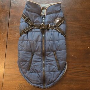 LuvGear Navy/Gray Fleece Jacket With Harness